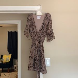 Vici Cheetah Wrap Mini Dress NEW WITHOUT TAGS